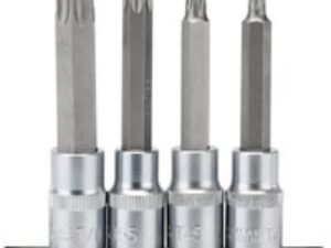 Draper 4 Piece 1/2" Drive Torx Socket Bit Set 1/2" 100mm