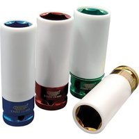 Draper 4 Piece 1/2" Drive Wheel Nut Socket Set for Alloy Wheels 1/2
