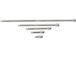 Draper 5 Piece 3/8" Square Drive Satin Chrome Wobble Extension Bar Set 3/8