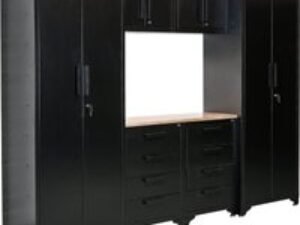 Draper Double Garage Workstation Black