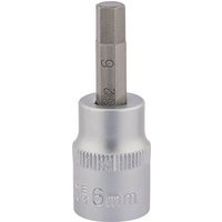 Draper Expert 3/8" Drive Hexagon Socket Bit Metric 3/8" 6mm