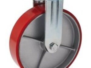 Draper Fixed Plate Fixing Heavy Duty Polyurethane Wheeled Castor 200mm