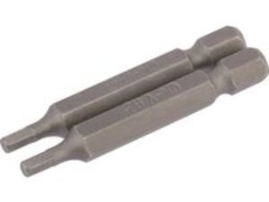 Draper Hex Screwdriver Bit Hex 3mm 50mm Pack of 2