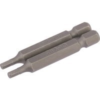Draper Hex Screwdriver Bit Hex 3mm 50mm Pack of 2