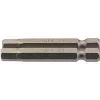 Draper Hex Screwdriver Bit Hex 6mm 50mm Pack of 2