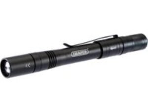 Draper LED Rechargeable Aluminium Penlight Black