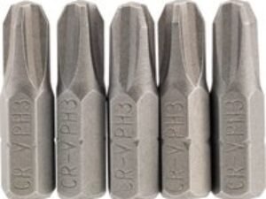 Draper Phillips Screwdriver Bit PH3 25mm Pack of 5