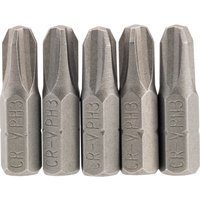 Draper Phillips Screwdriver Bit PH3 25mm Pack of 5