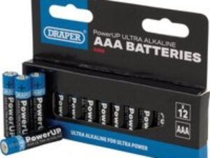 Draper Powerup Ultra Alkaline AAA Batteries Pack of 12