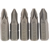 Draper Pozi Screwdriver Bit PZ2 25mm Pack of 5