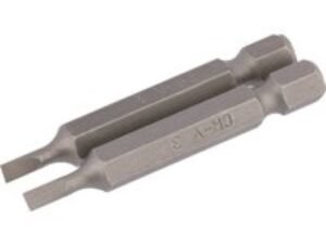 Draper Slotted Screwdriver Bit 3mm 50mm Pack of 2