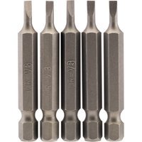Draper Slotted Screwdriver Bit 3mm 50mm Pack of 5