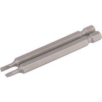 Draper Slotted Screwdriver Bit 3mm 75mm Pack of 2