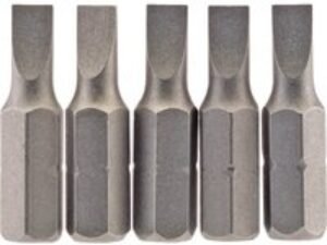 Draper Slotted Screwdriver Bit 4.5mm 25mm Pack of 5