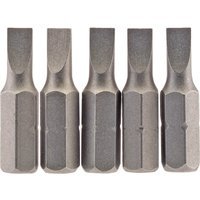 Draper Slotted Screwdriver Bit 4.5mm 25mm Pack of 5
