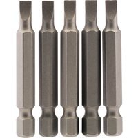Draper Slotted Screwdriver Bit 4.5mm 50mm Pack of 5
