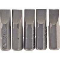 Draper Slotted Screwdriver Bit 6.5mm 25mm Pack of 5