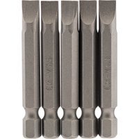 Draper Slotted Screwdriver Bit 6.5mm 50mm Pack of 5