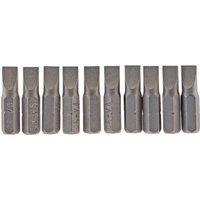 Draper Slotted Screwdriver Bit 6mm 25mm Pack of 10