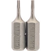 Draper Torx Screwdriver Bits T6 25mm Pack of 2