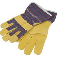 Draper Young Gardeners Leather Gloves Yellow / Purple One Size