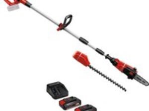 Einhell GE-HC 18 Li T 18v Cordless Telescopic Pole Pruner and Hedge Trimmer 2 x 2.5ah Li-ion Charger