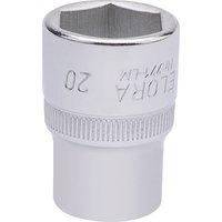 Elora 1/2" Drive Hexagon Socket Metric 1/2" 20mm