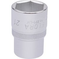 Elora 1/2" Drive Hexagon Socket Metric 1/2" 21mm