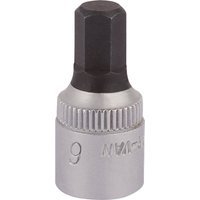 Elora 1/4" Drive Hexagon Socket Bit Metric 1/4" 6mm