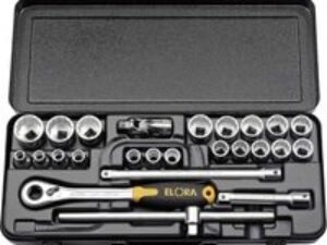Elora 25 Piece 1/2" Drive Bi Hex Socket Set Metric 1/2