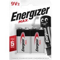 Energizer Max 9v Batteries Pack of 2
