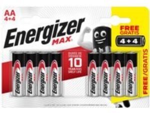 Energizer Max AA 4+4 Batteries Pack of 8