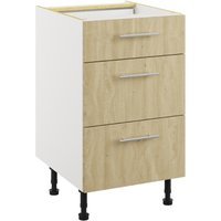 Essence Sandstone Oak 500mm 3 Drawer Base