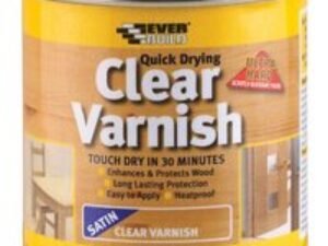 Everbuild Quick Drying Wood Varnish Clear Satin 250ml