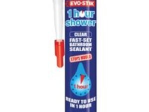 Evo-stik 1 Hour Shower Silicone Sealant Clear 310ml