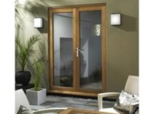Extenal Fully Finished Pattern 10 Oak Veneer French Doors 1790 x 54mm