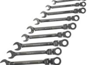 Faithfull 9 Piece Flexible Ratchet Combination Spanner Set