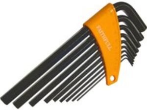 Faithfull 9 Piece Long Hexagon Allen Key Set