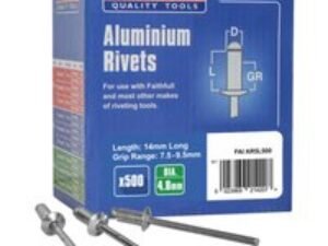 Faithfull Aluminium Pop Rivets 4.8mm 14mm Pack of 500