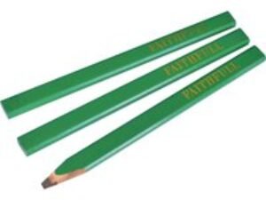 Faithfull Hard Carpenters Pencils Green Pack of 3