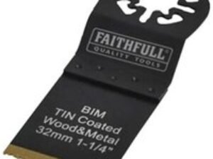 Faithfull MFBM32 BiM Flush Cut Titanium Nitride Coated Plunge Saw Blade 32mm Pack of 1