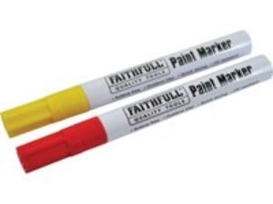 Faithfull Paint Marker Pen Red / Yellow Pack of 2