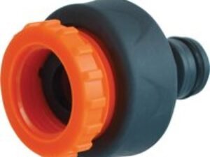 Faithfull Plastic Tap Hose Connector 1/2 and 3/4In