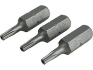 Faithfull S2 Security Torx Screwdriver Bits T10 25mm Pack of 3