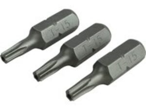 Faithfull S2 Security Torx Screwdriver Bits T15 25mm Pack of 3