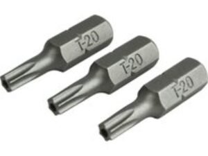 Faithfull S2 Security Torx Screwdriver Bits T20 25mm Pack of 3