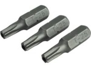 Faithfull S2 Security Torx Screwdriver Bits T25 25mm Pack of 3