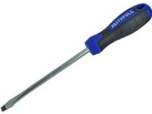 Faithfull Soft Grip Flared Slotted Tip Screwdriver 8mm 150mm