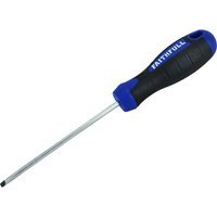 Faithfull Soft Grip Parallel Slotted Tip Screwdriver 4mm 100mm