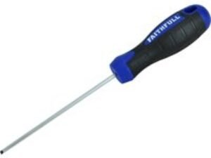 Faithfull Soft Grip Terminal Slotted Tip Screwdriver 3mm 100mm